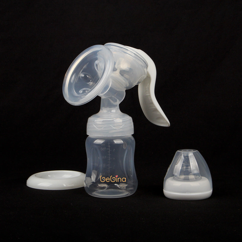 Manual Breast Pump with 2 bottles, one pacifier and one cover - Bebina