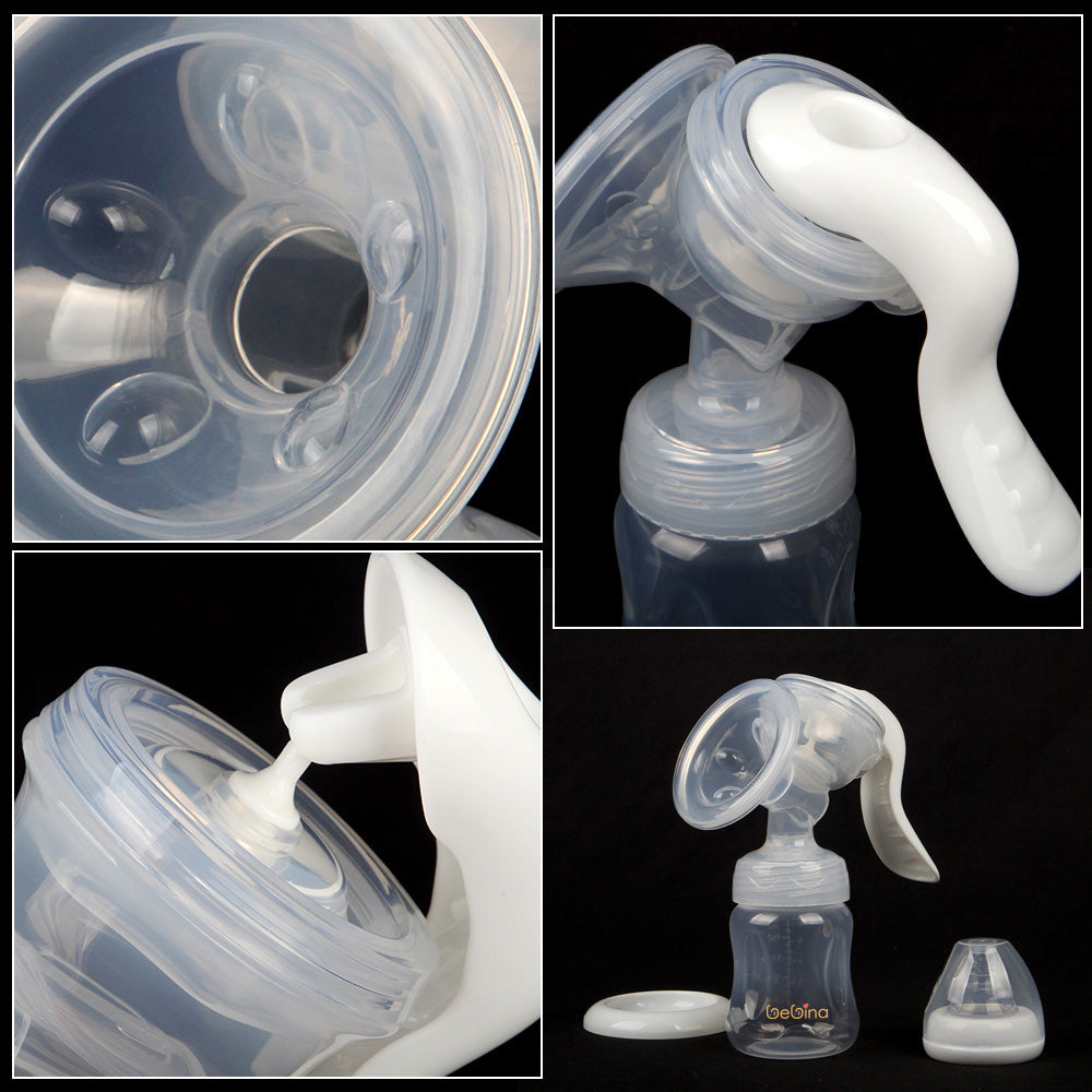 Manual Breast Pump with 2 bottles, one pacifier and one cover - Bebina