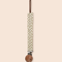 Pacifier Clip (Fabric & Wood) - Bebina