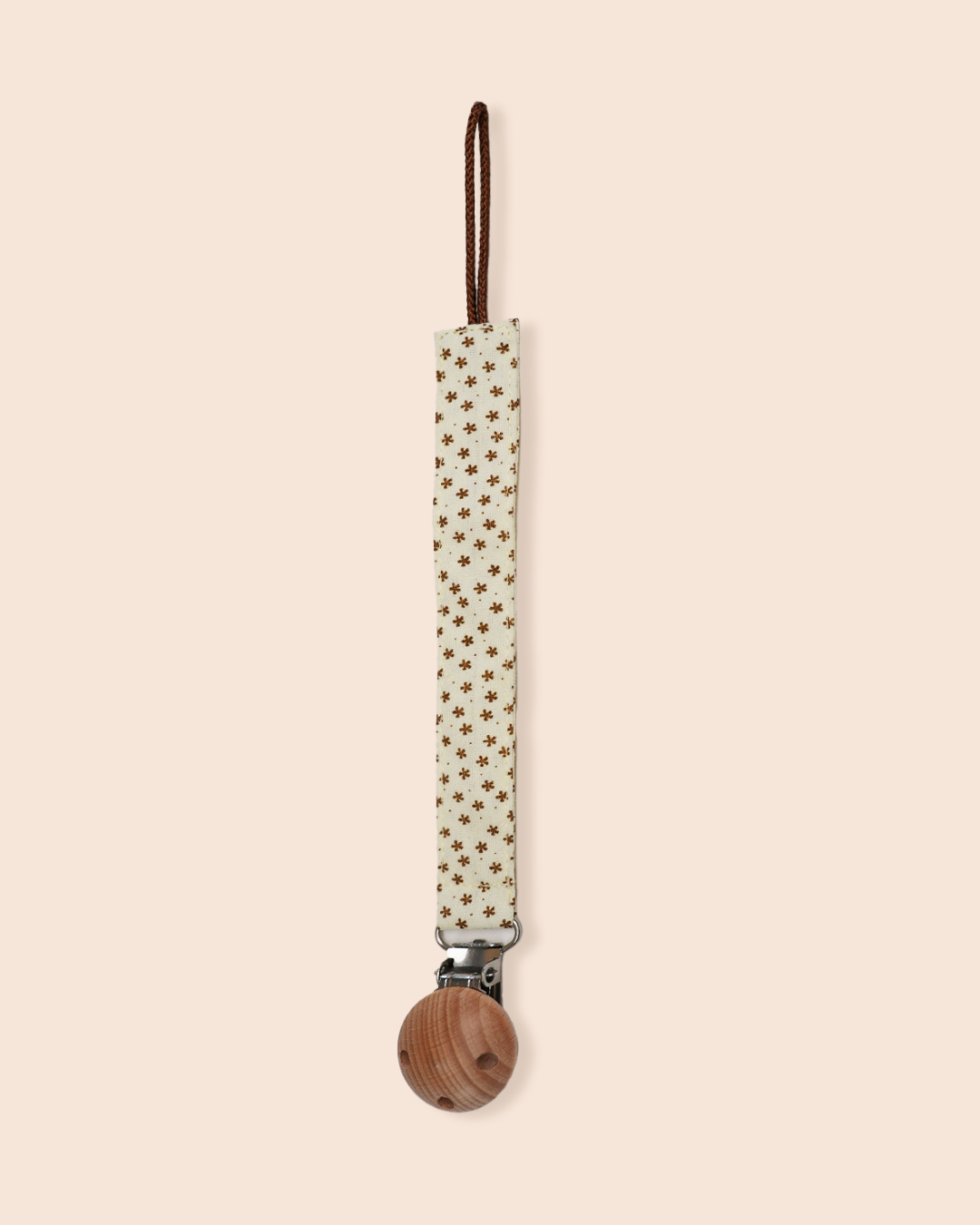 Pacifier Clip (Fabric & Wood) - Bebina