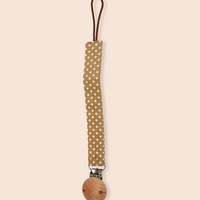 Pacifier Clip (Fabric & Wood) - Bebina