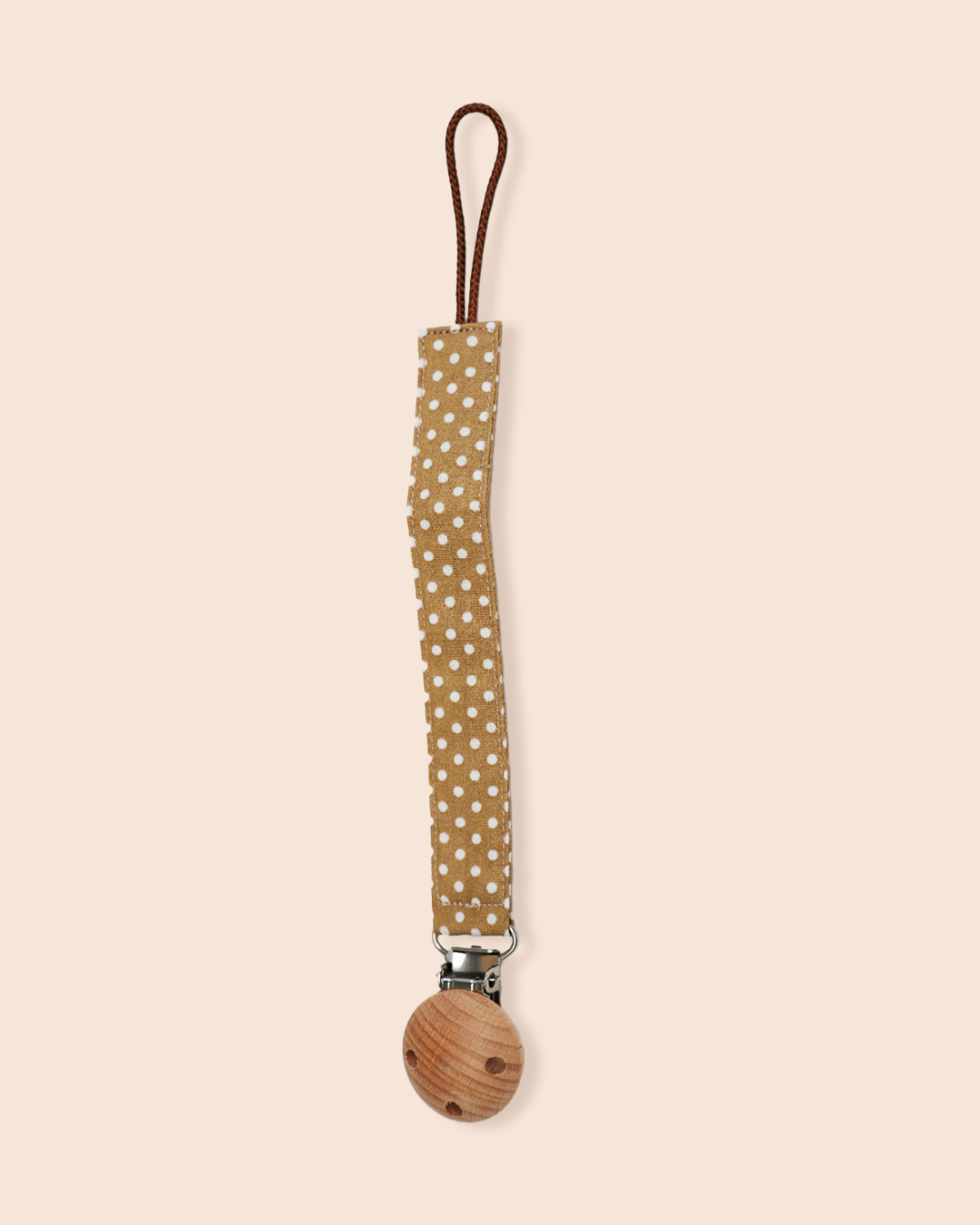 Pacifier Clip (Fabric & Wood) - Bebina