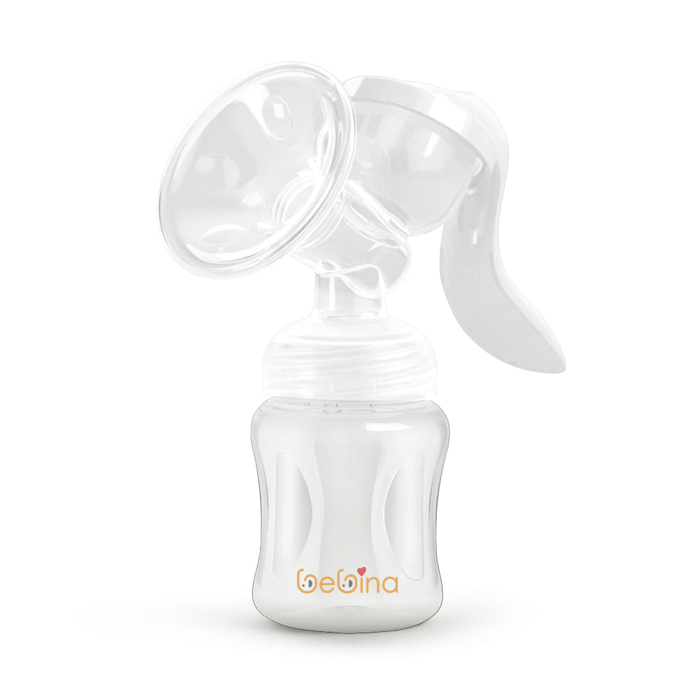 Manual Breast Pump with 2 bottles, one pacifier and one cover - Bebina