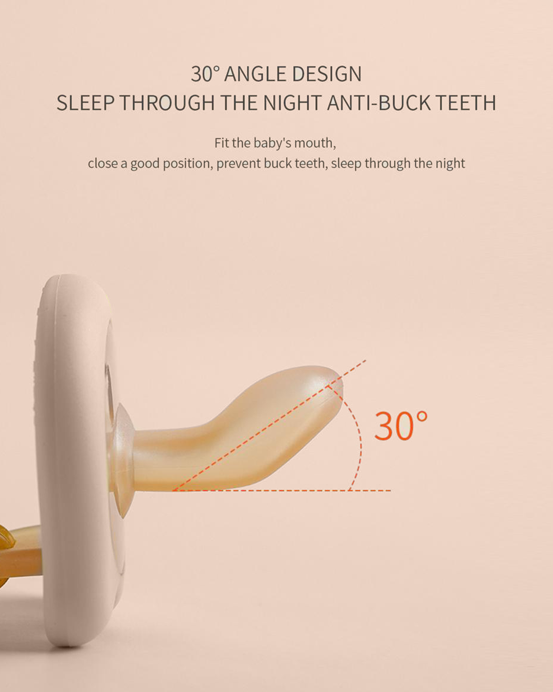 Happy Face Pacifier - Creamy White - Bebina