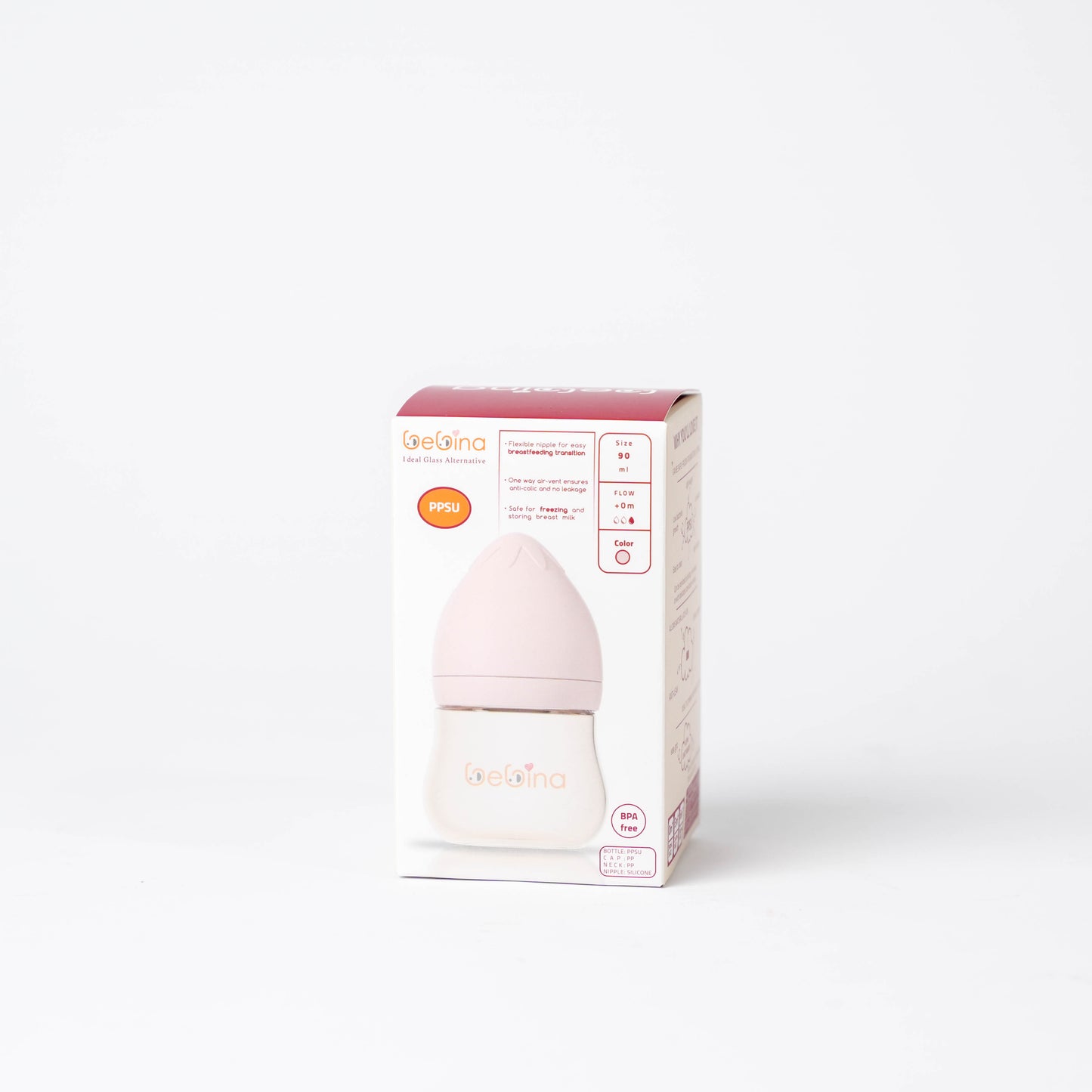 Strawberry Baby Bottle - 50mm Caliber,  Flow: +6 M - Bebina