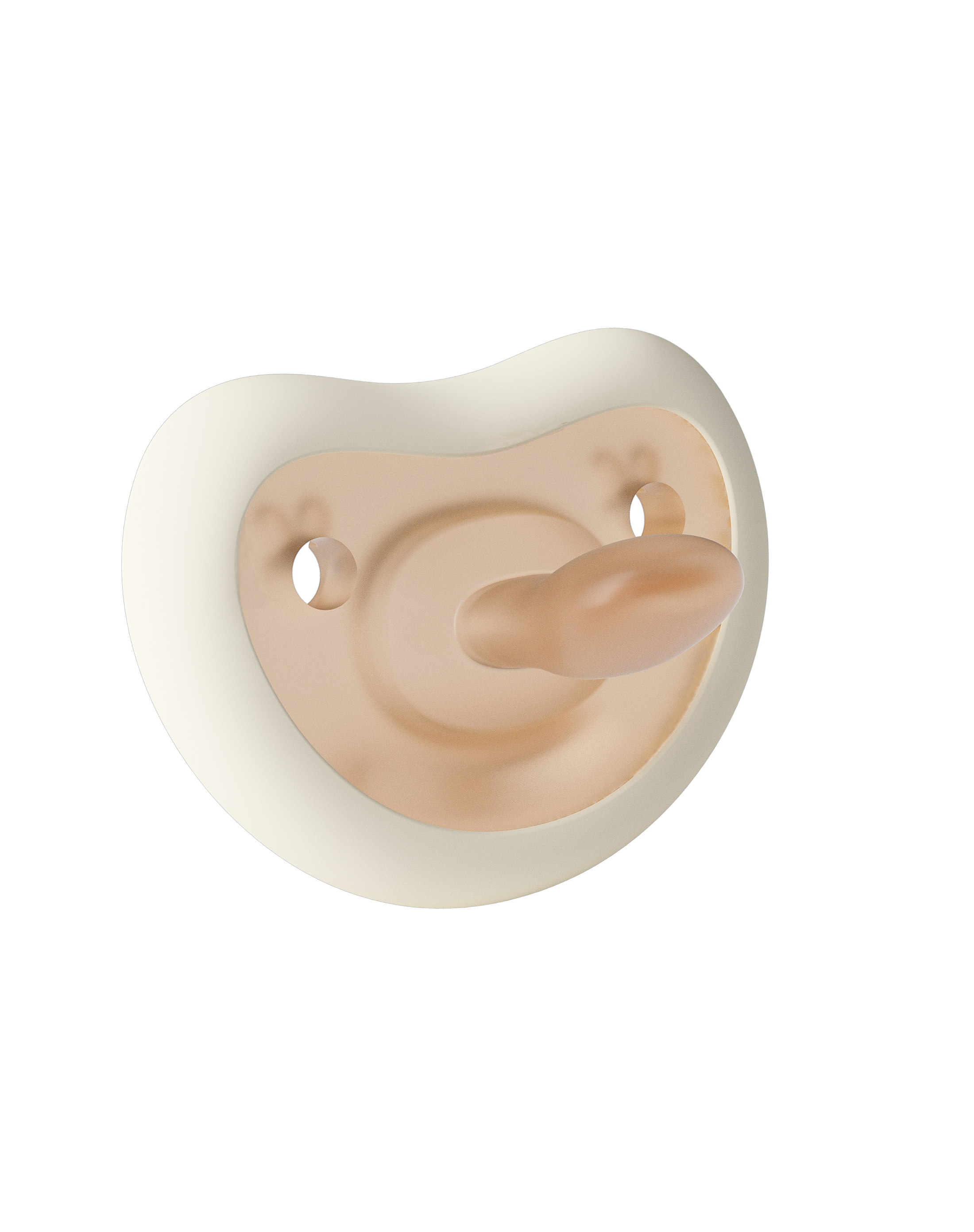 Happy Face Pacifier - Creamy White - Bebina